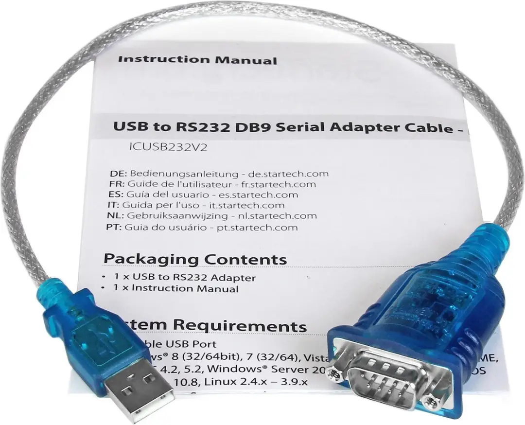Startech ICUSB232V2 USB-naar-RS232 Adapterkabel - Grijs - afbeelding 6 van 6
