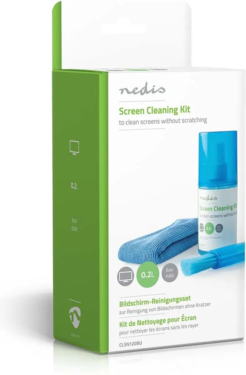 Nedis CLSN120BU Schermreiniger 200ml - Notebook/Smartphone/Tablet/TV