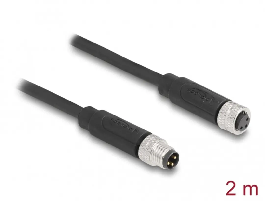 Delock M8 3 Pin A-gestuurd Kabel