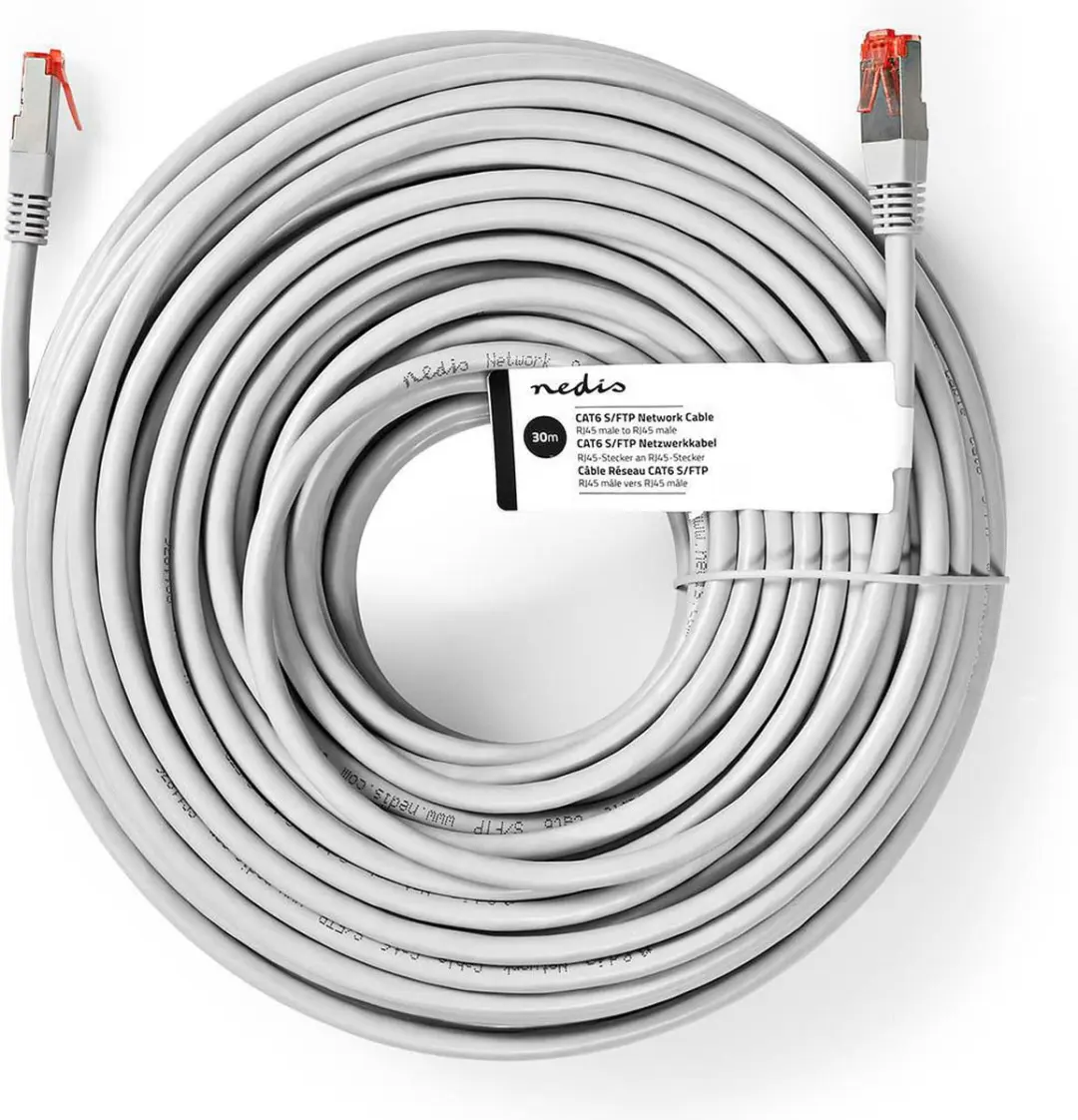 Nedis CAT6 Netwerkkabel CCGT85221GY300 - 30m - Grijs