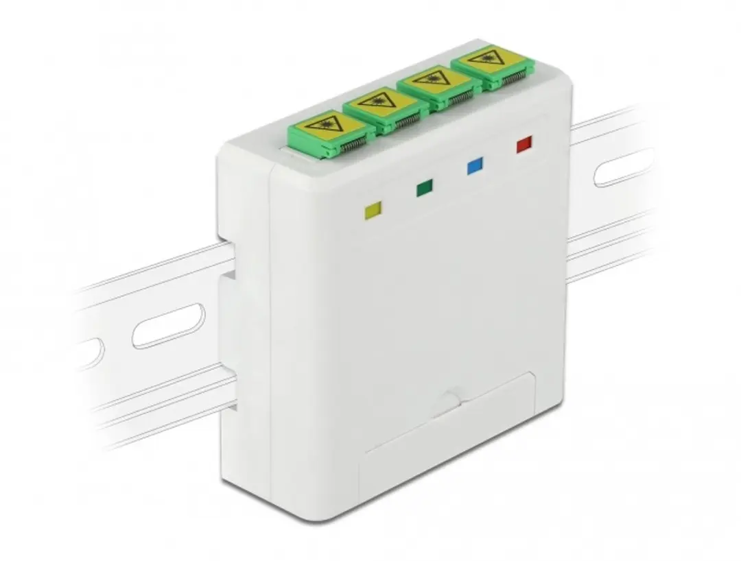 Delock Optical Fiber Connection Box DIN-rail 4xSC Simplex/LC Duplex