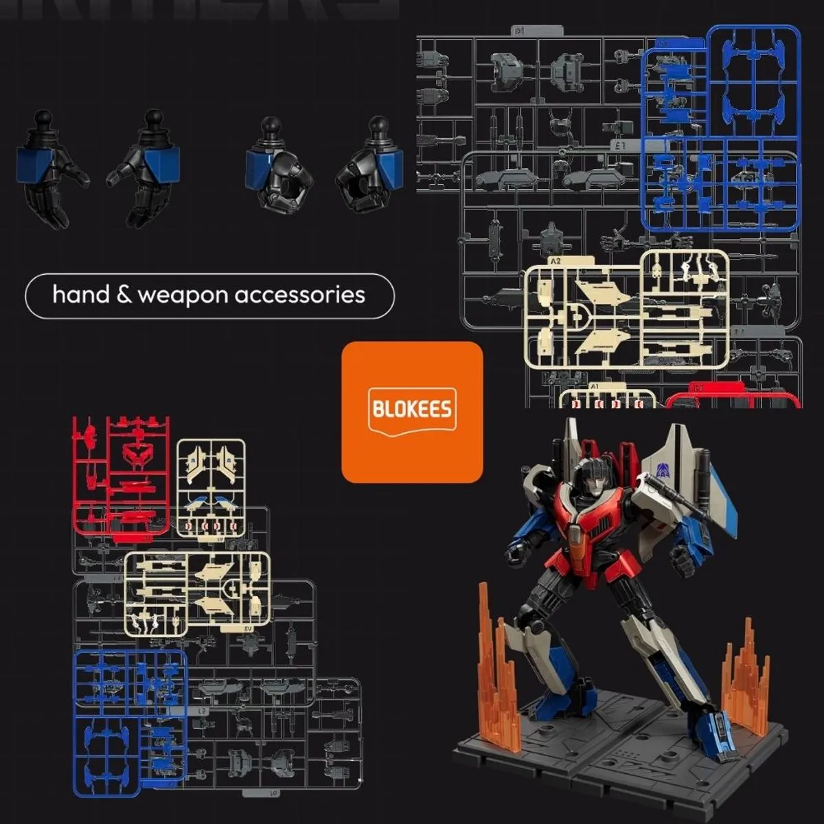 Hasbro Blokees Starscream Bouwpakket - 12,6 cm
