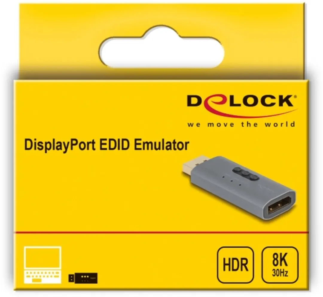 Delock DisplayPort EDID Emulator 8K - Antraciet