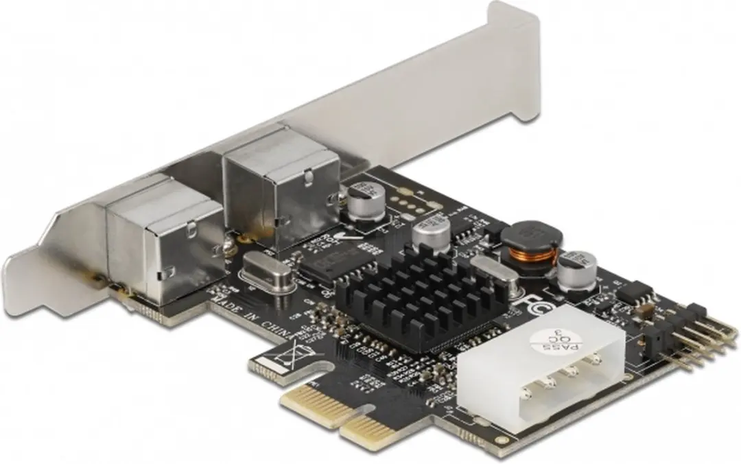 Delock PCIe x1 Kaart 2x PS/2 USB Pin Header 90049 - Zwart