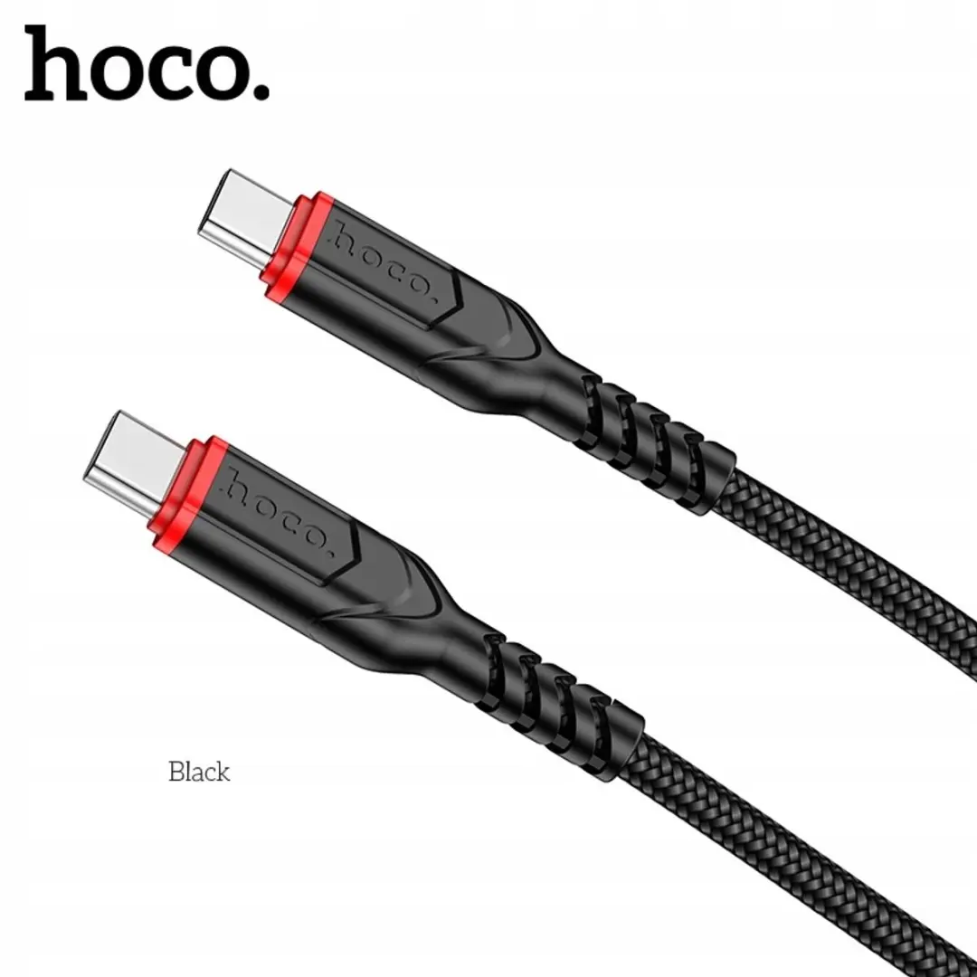 Hoco X59 Victory USB-C naar USB-C Kabel 1M 60W PD - Zwart