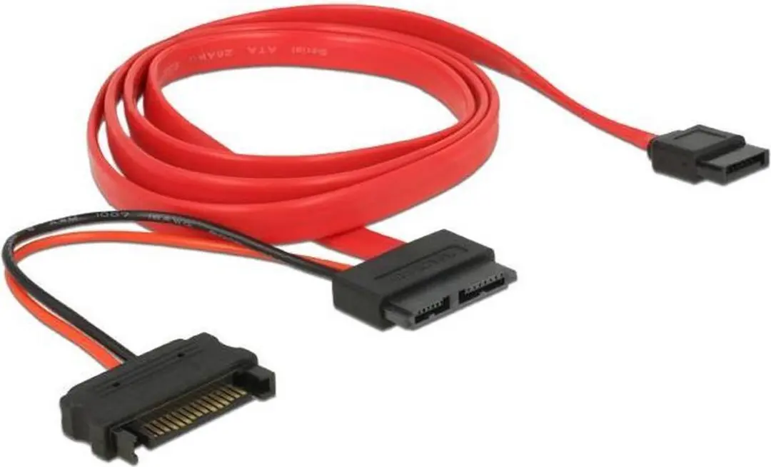 Delock SATA-kabel 1.0m - Rood