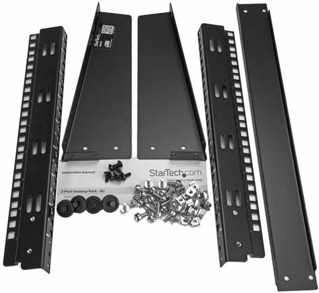 Startech RK8OD 8U Open Frame Rackkast - Zwart