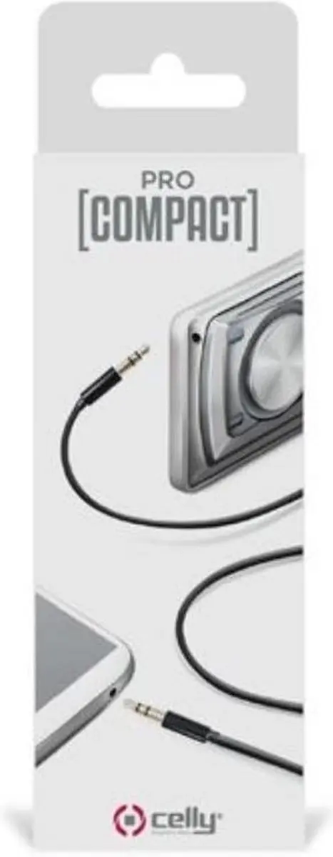 Celly Stereo Audio Kabel 3,5mm Jack - Zwart