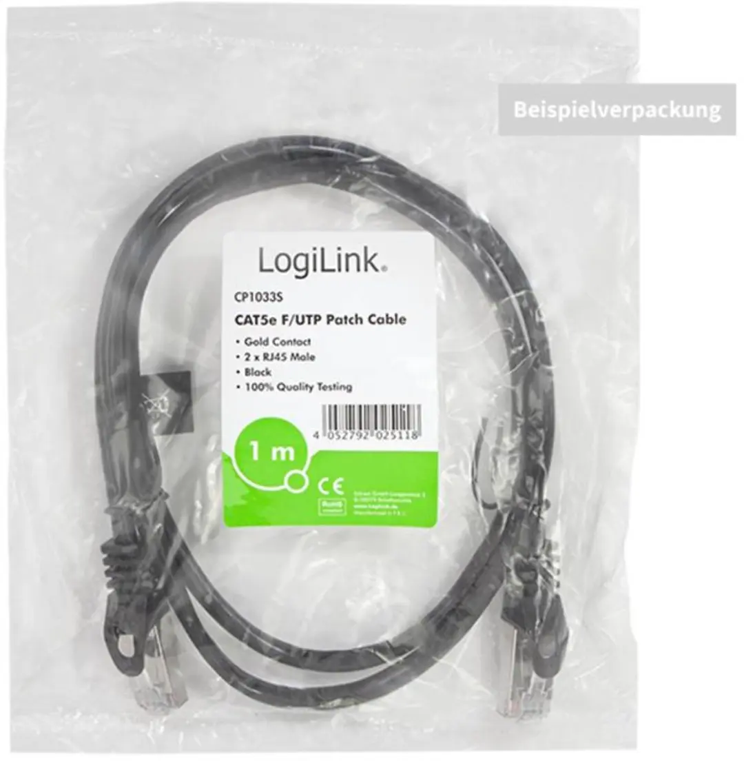 Logilink CP1093S Netwerkkabel CAT 5e 10m - Zwart