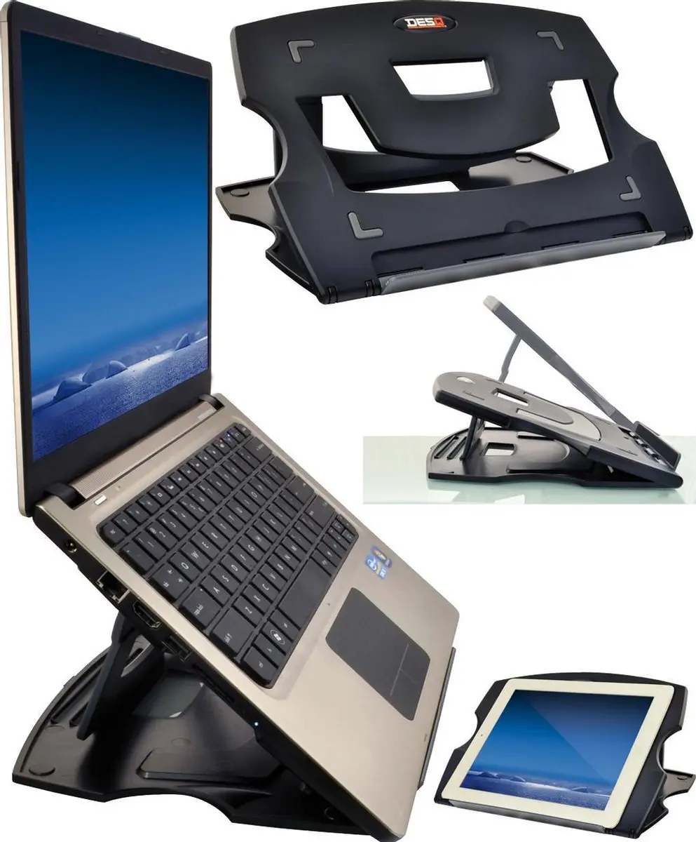 Desq 1502 Laptopstandaard 10-15 Inch - Zwart