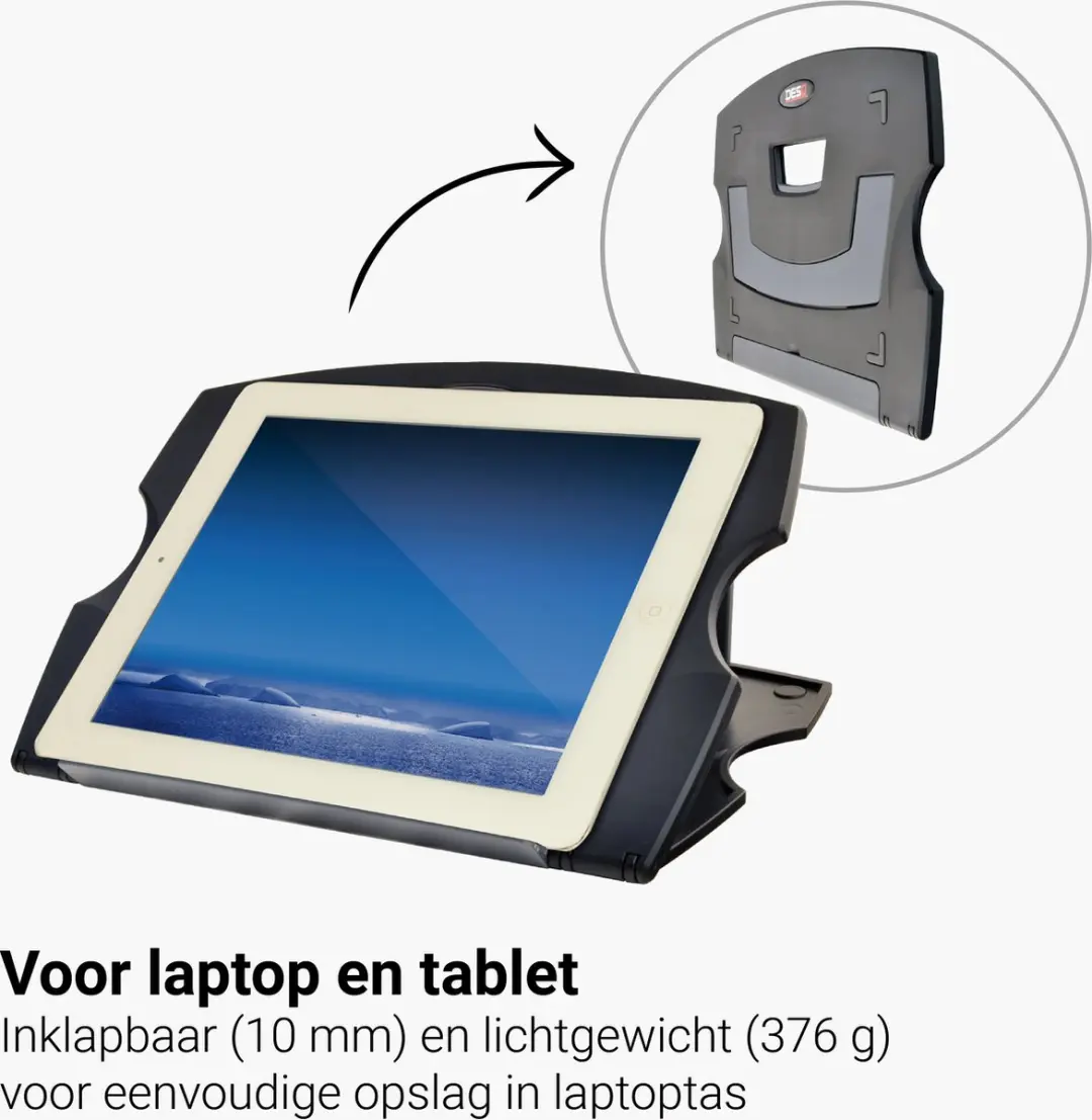 Desq 1502 Laptopstandaard 10-15 Inch - Zwart