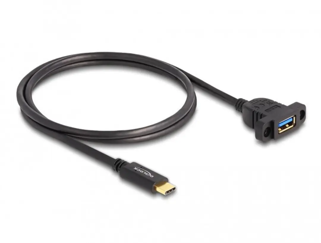 Delock USB 3.2 Gen 2 Type-C naar Type-A Kabel 1m - Zwart