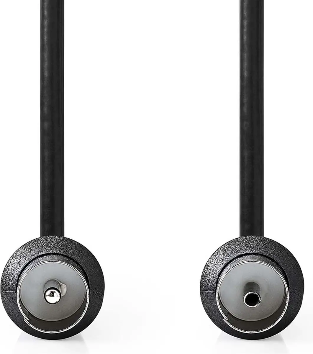 Nedis Coaxkabel IEC Male-Female 75 Ohm 1.5m - Zwart