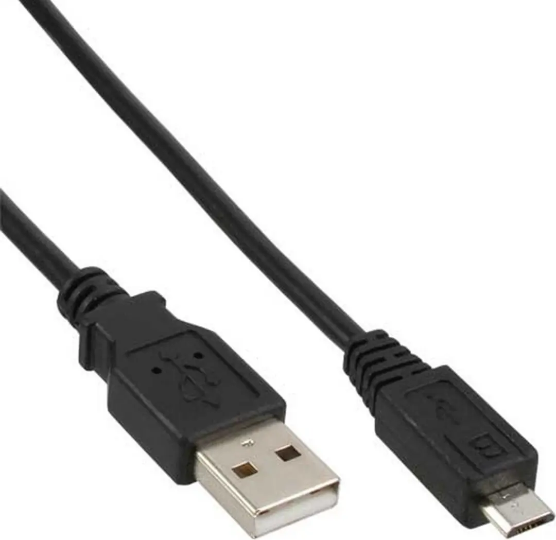 InLine USB 2.0 A naar Micro-USB B Kabel 5m - Zwart