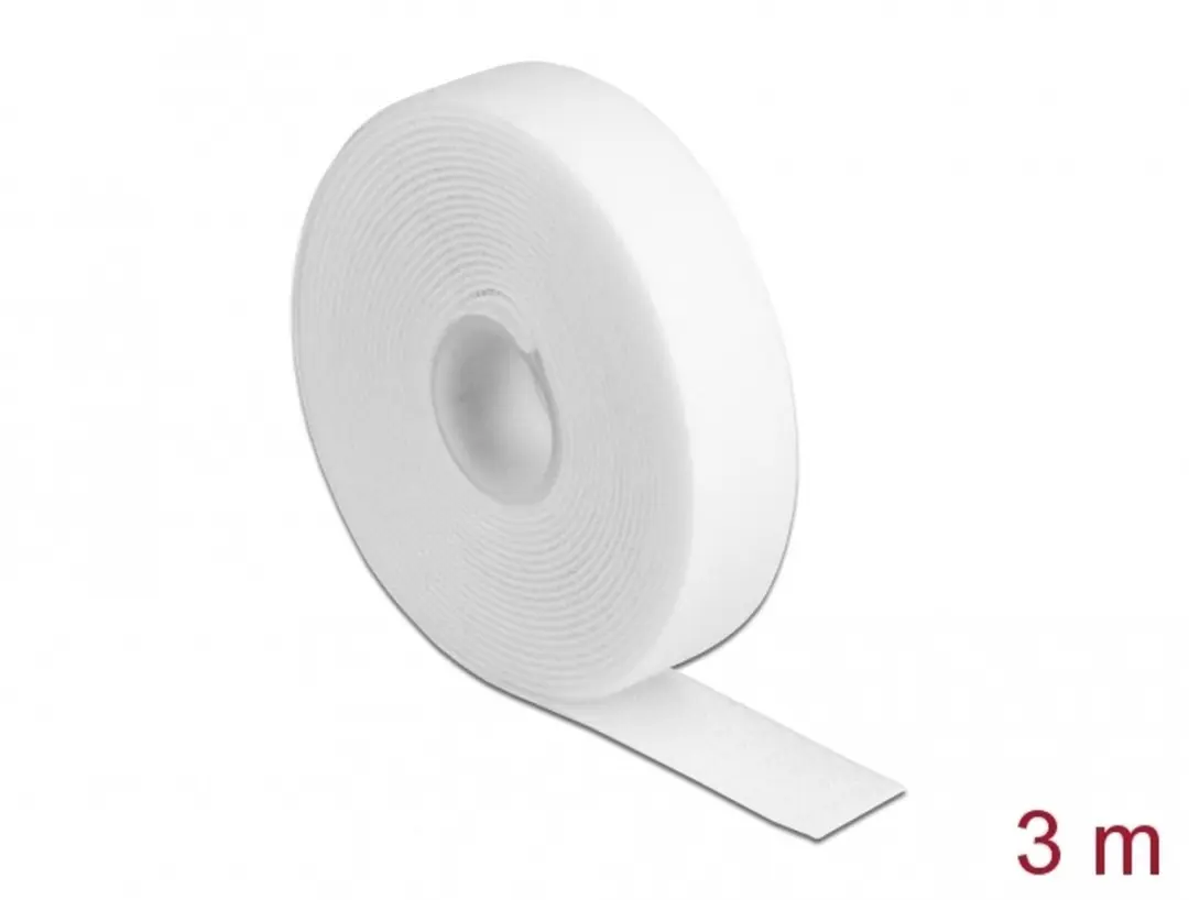 Delock Plakband 3m x 20mm Wit