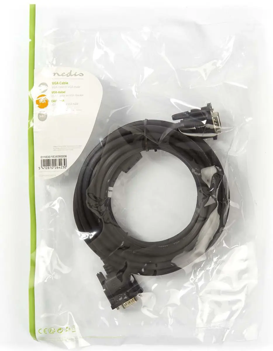 Nedis VGA-Kabel CCGP59000BK50 - 5m - Zwart