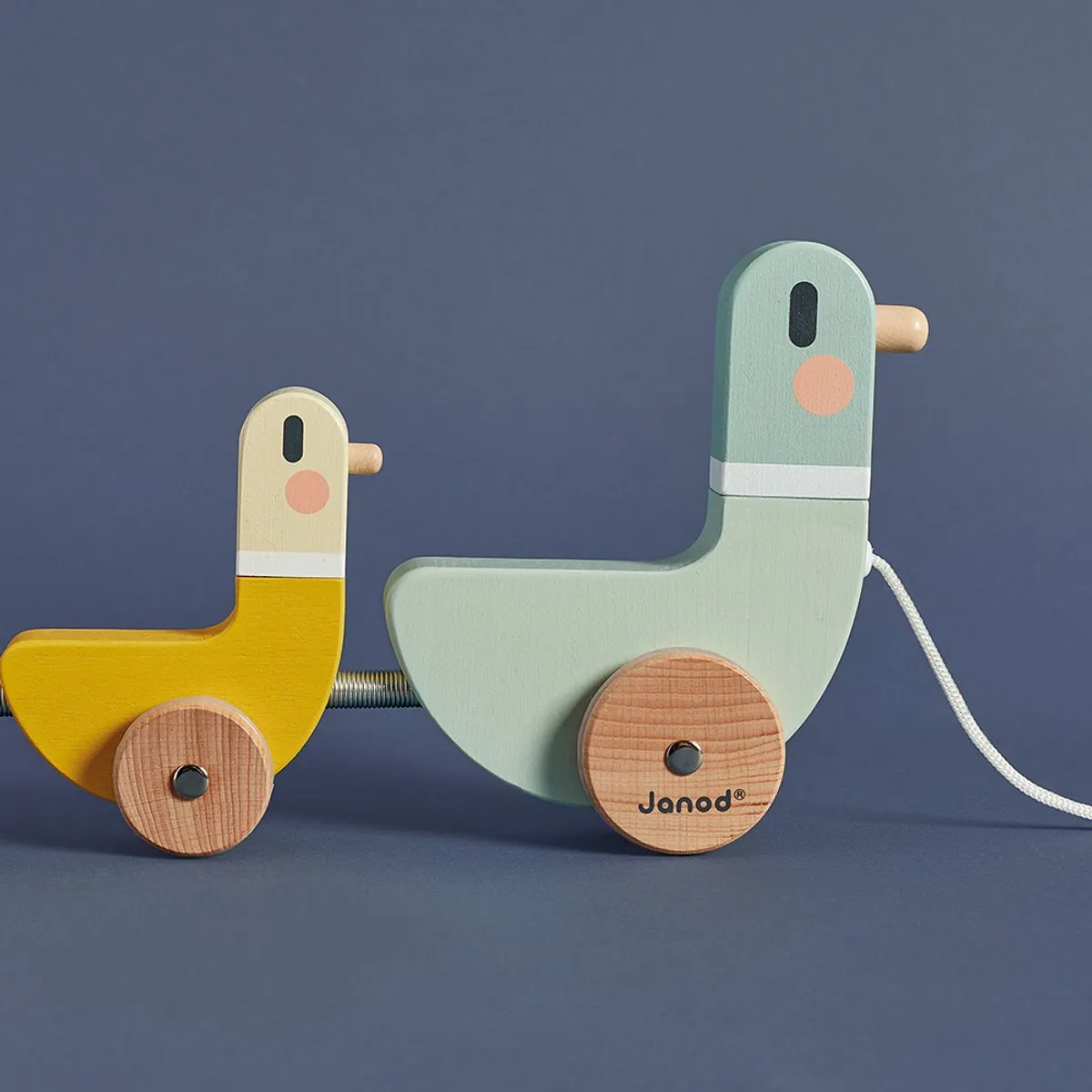 Janod Sweet Cocoon Houten Trekfiguur Eenden Multikleur