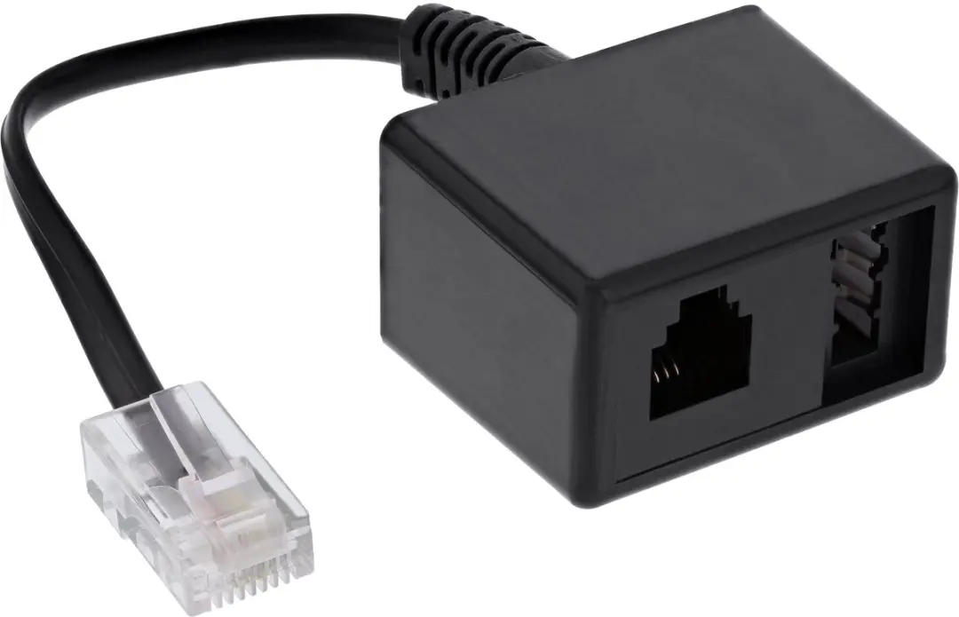 InLine TAE-adapterkabel RJ45 male naar TAE-N & RJ11 female