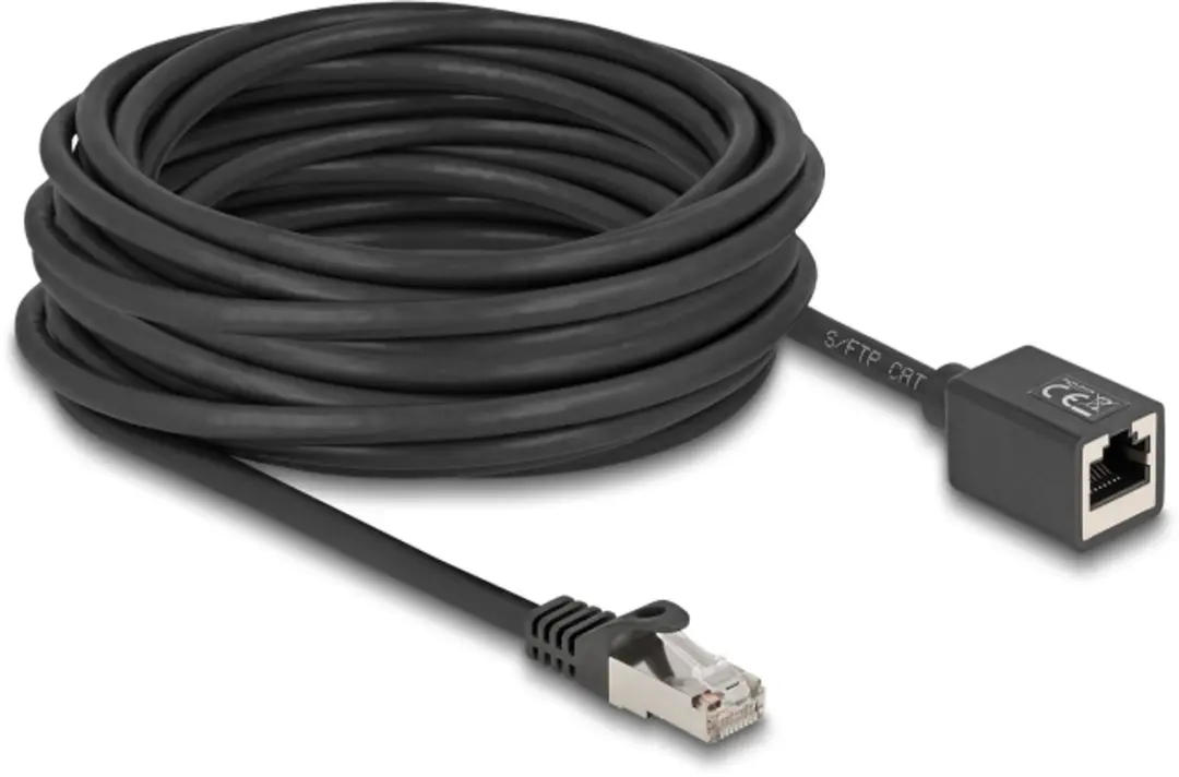 Delock RJ45 Netwerkkabel Cat.6A S/FTP 10m - Zwart