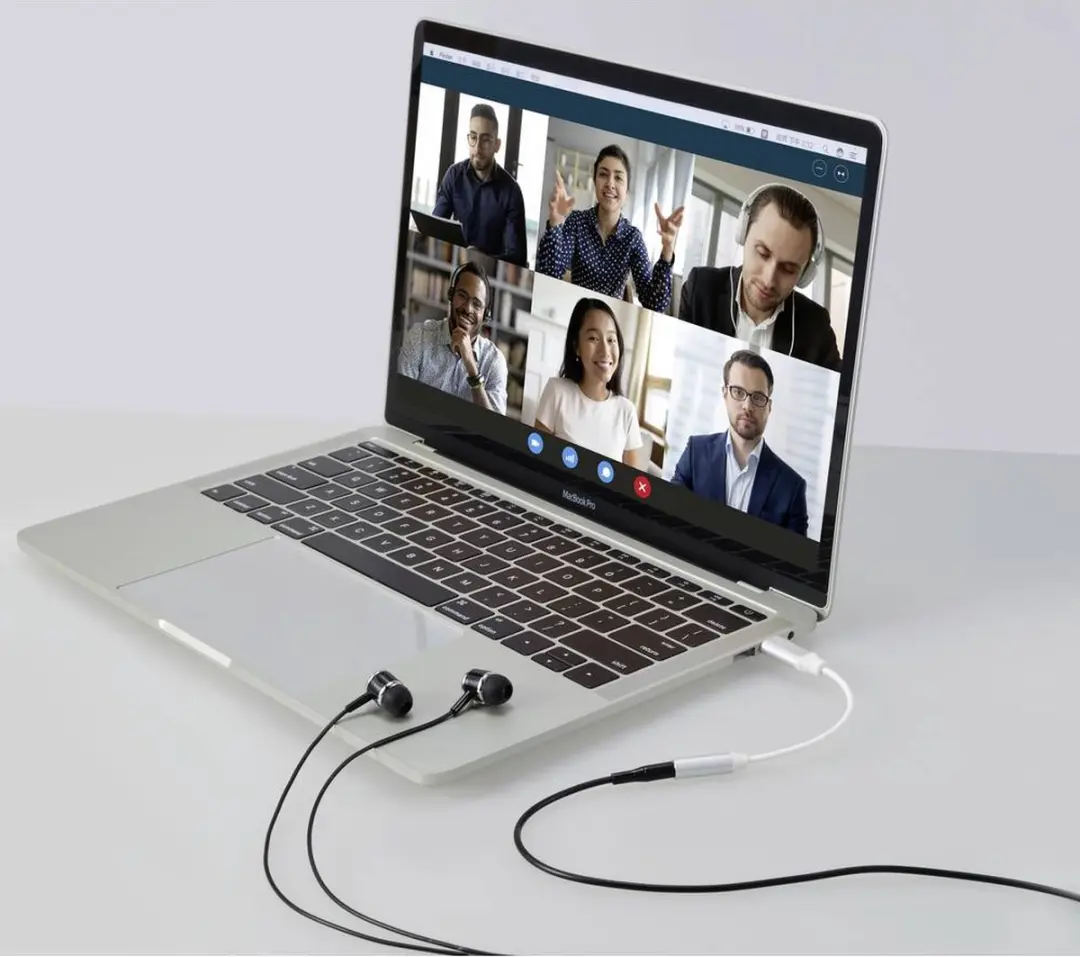 Renkforce RF-6056890 USB-C naar Jack Adapter - Wit