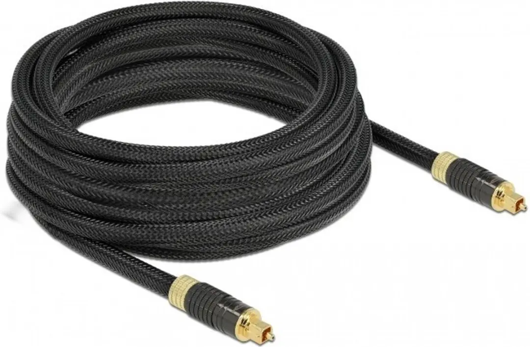 Delock Toslink Audio Kabel 8mm - 5m - Zwart
