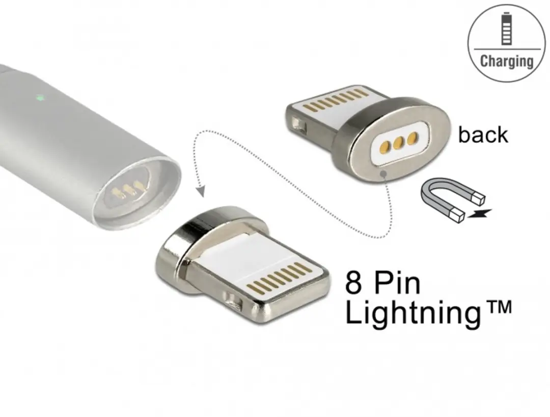 Delock Magnetic Adapter 8-pin Lightning Mannelijk