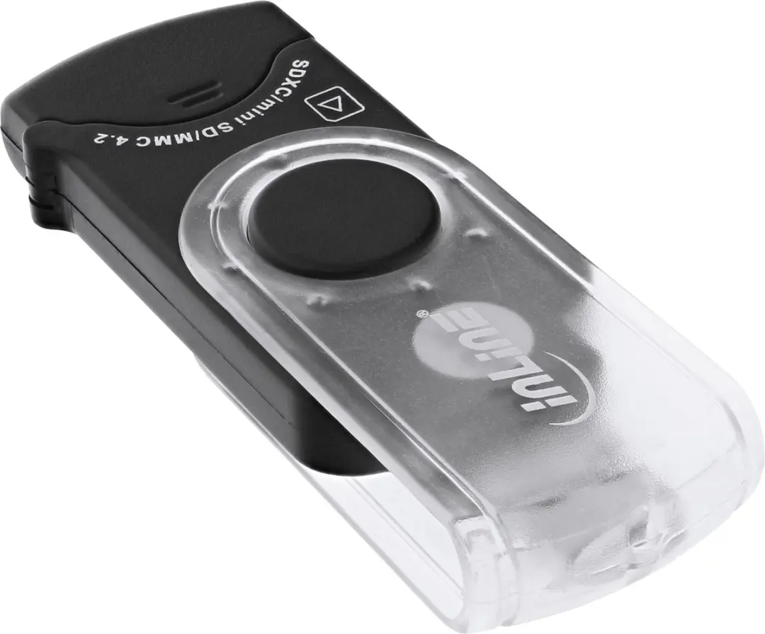 InLine Mobile Card Reader USB 3.0 - SD/SDHC/SDXC/microSD - Zwart