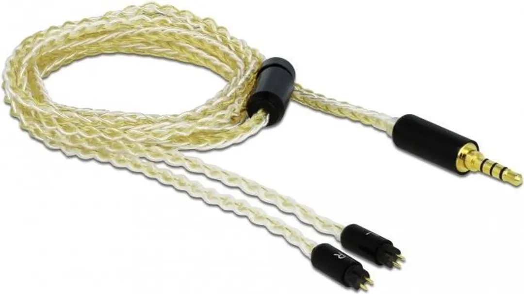 Delock 3,5mm Jack naar 2x 2-pins Kabel 1,25m