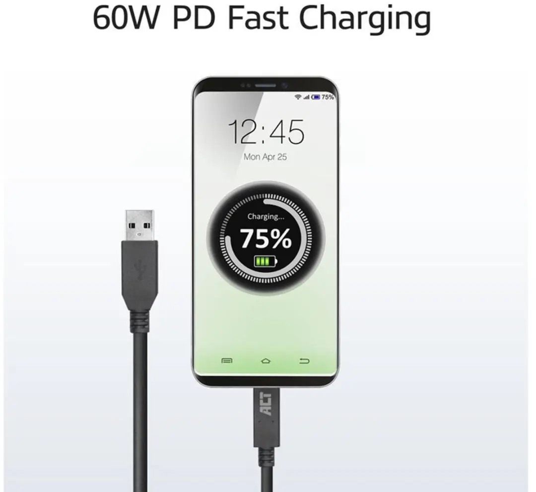 ACT USB 3.0 Kabel USB-A naar USB-C 1m AC7416