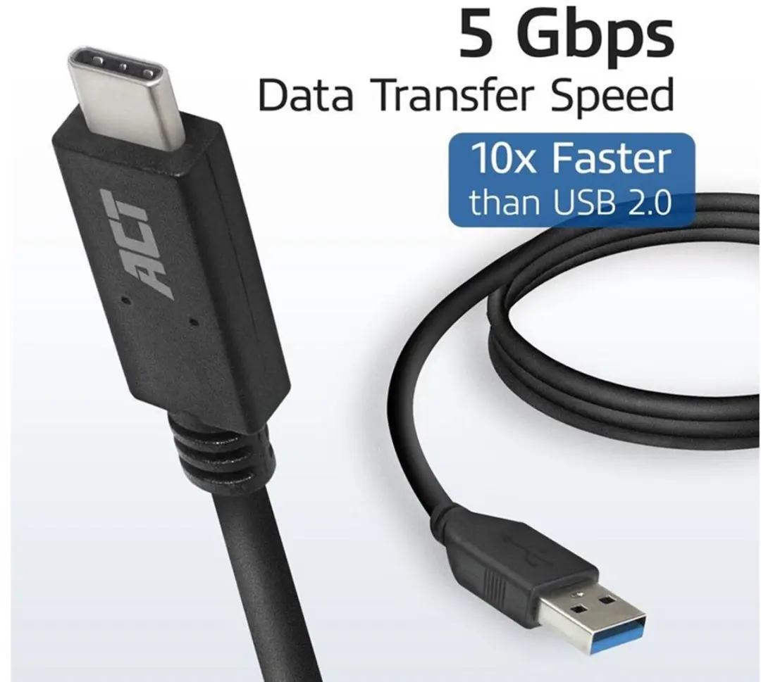 ACT USB 3.0 Kabel USB-A naar USB-C 1m AC7416
