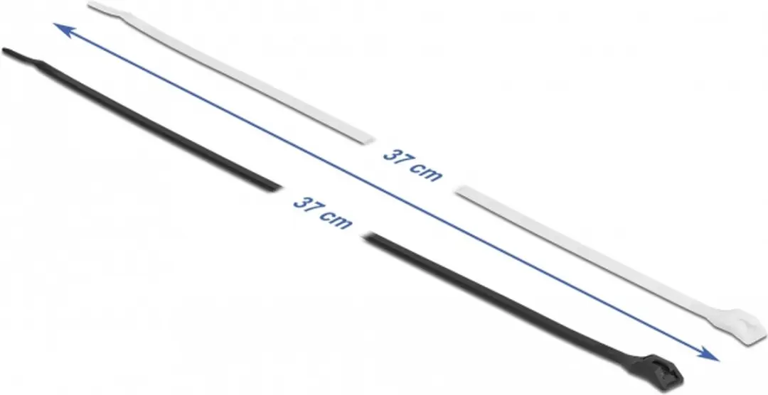 Delock Kabelbinders 370mm x 3.6mm - 100 Stuks - Zwart/Transparant