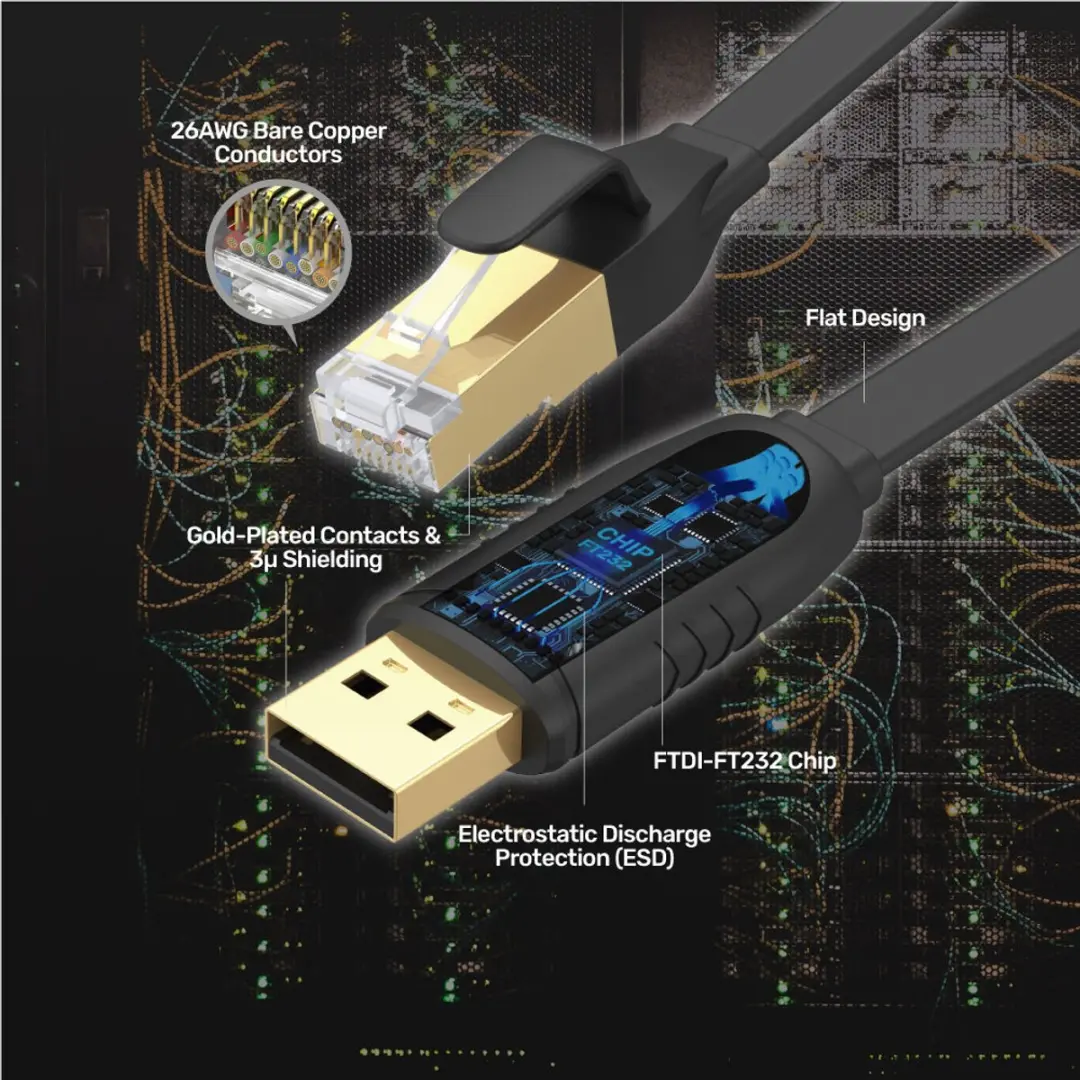 UNITEK Y-SP02001B Netwerkkabel - 18m - Zwart