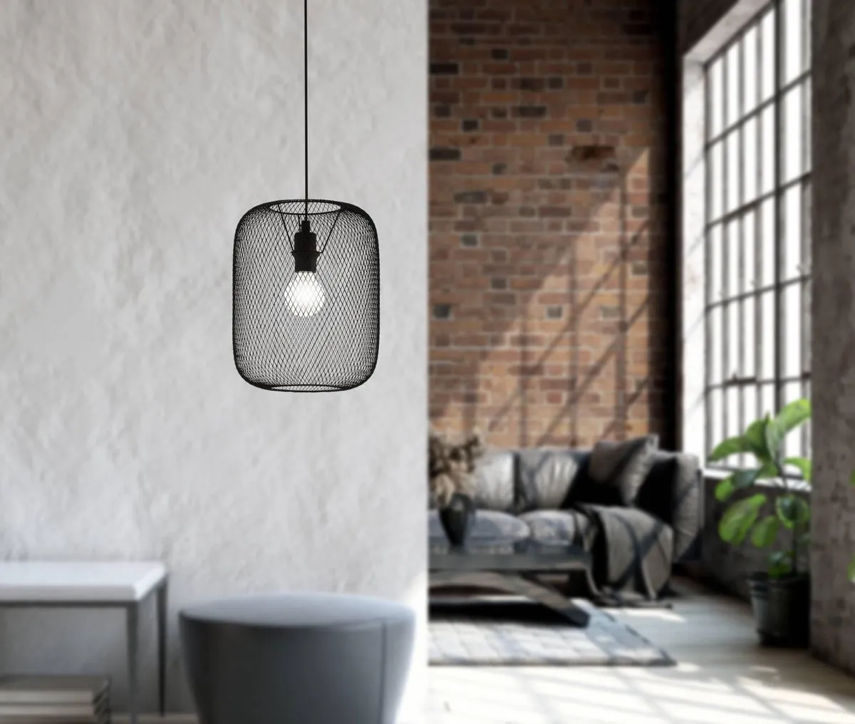 Eglo Wrington Hanglamp E27 - 5 Lichthoorns - Ø30cm - Zwart - afbeelding 6 van 6