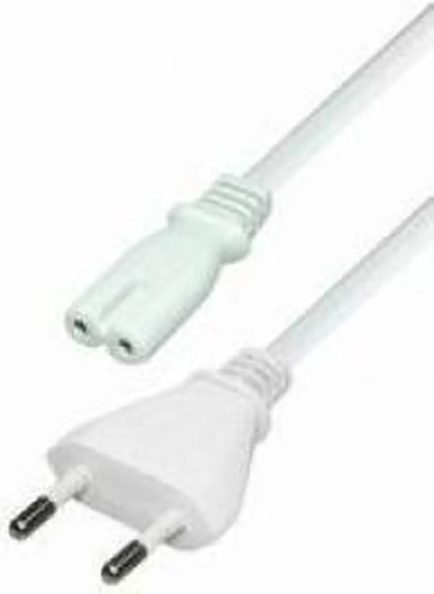 Nedis C7 CEE 7/16 Stroomkabel 2x0,75mm² Wit - 2m