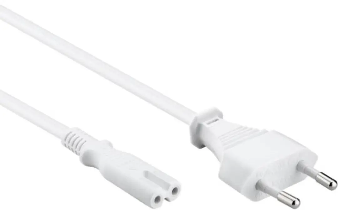 Nedis C7 CEE 7/16 Stroomkabel 2x0,75mm² Wit - 2m