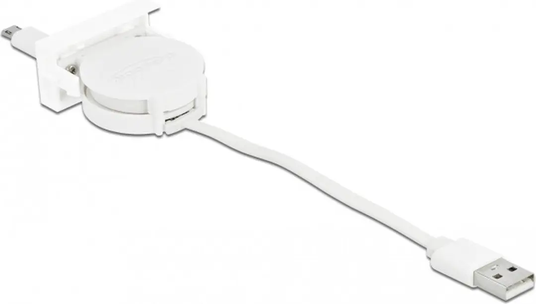 Delock Easy 45 USB 2.0 Kabel - Wit - Type-A naar Micro-B