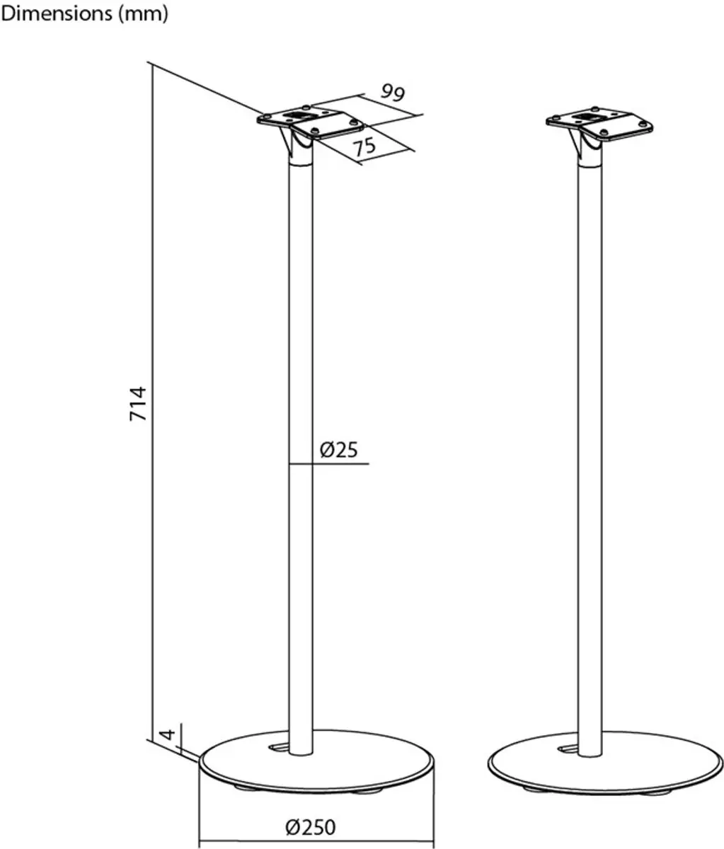 Goobay Statiefset Sonos Era 300 - 2 Stuks - Zwart