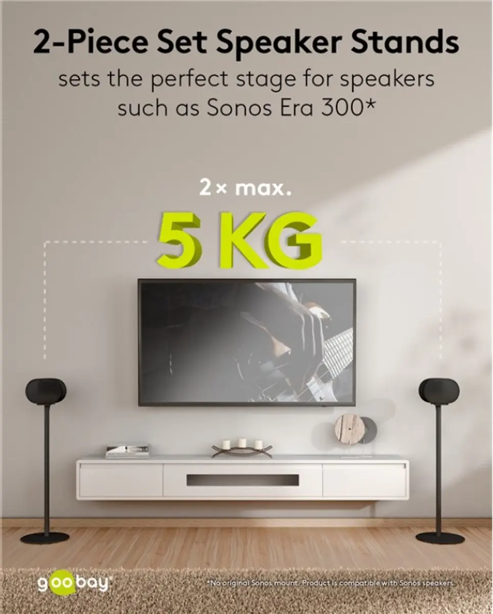 Goobay Statiefset Sonos Era 300 - 2 Stuks - Zwart