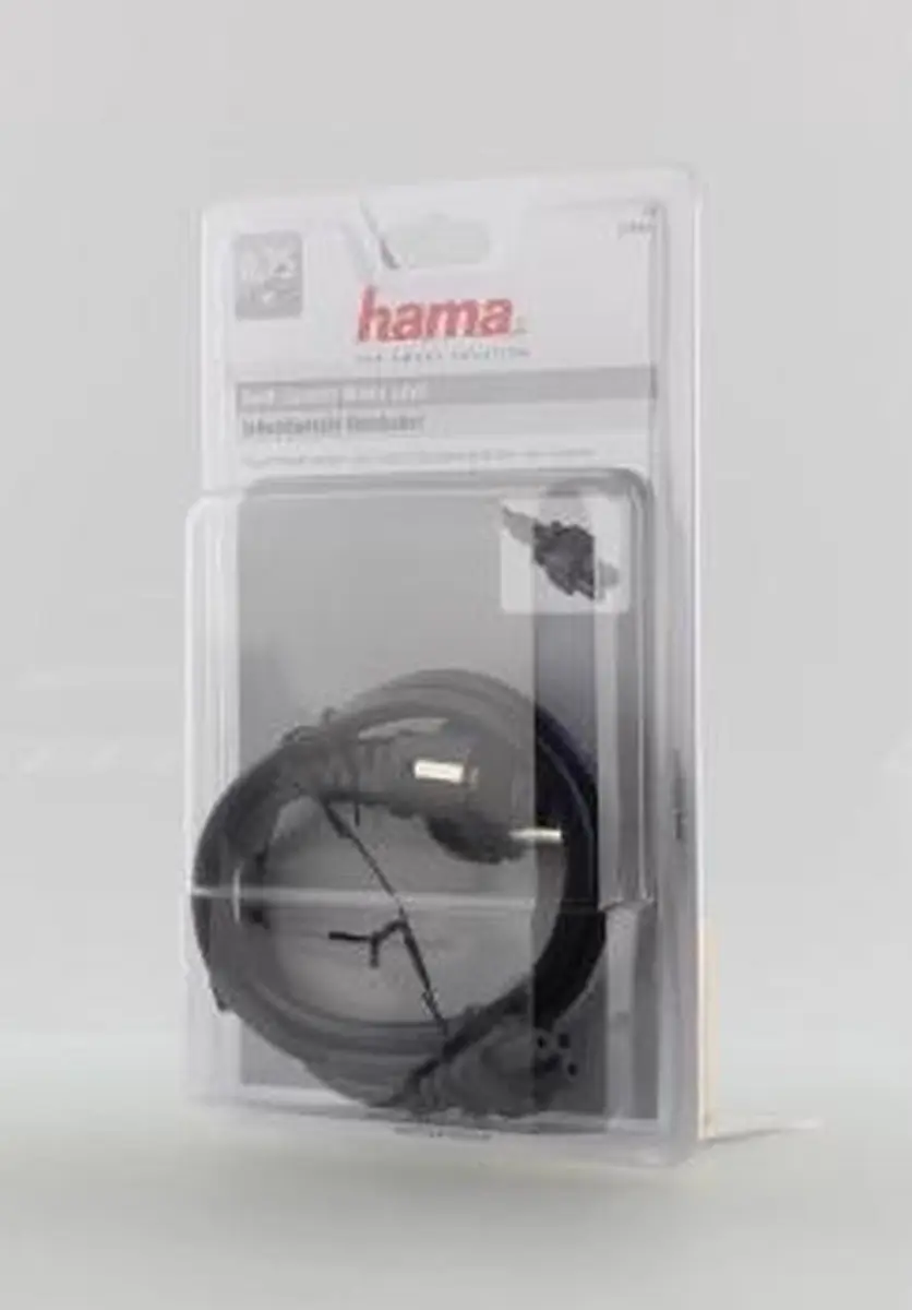 Hama Netkabel 3Pin(Mickey)-Shuko 0.75M - Zwart