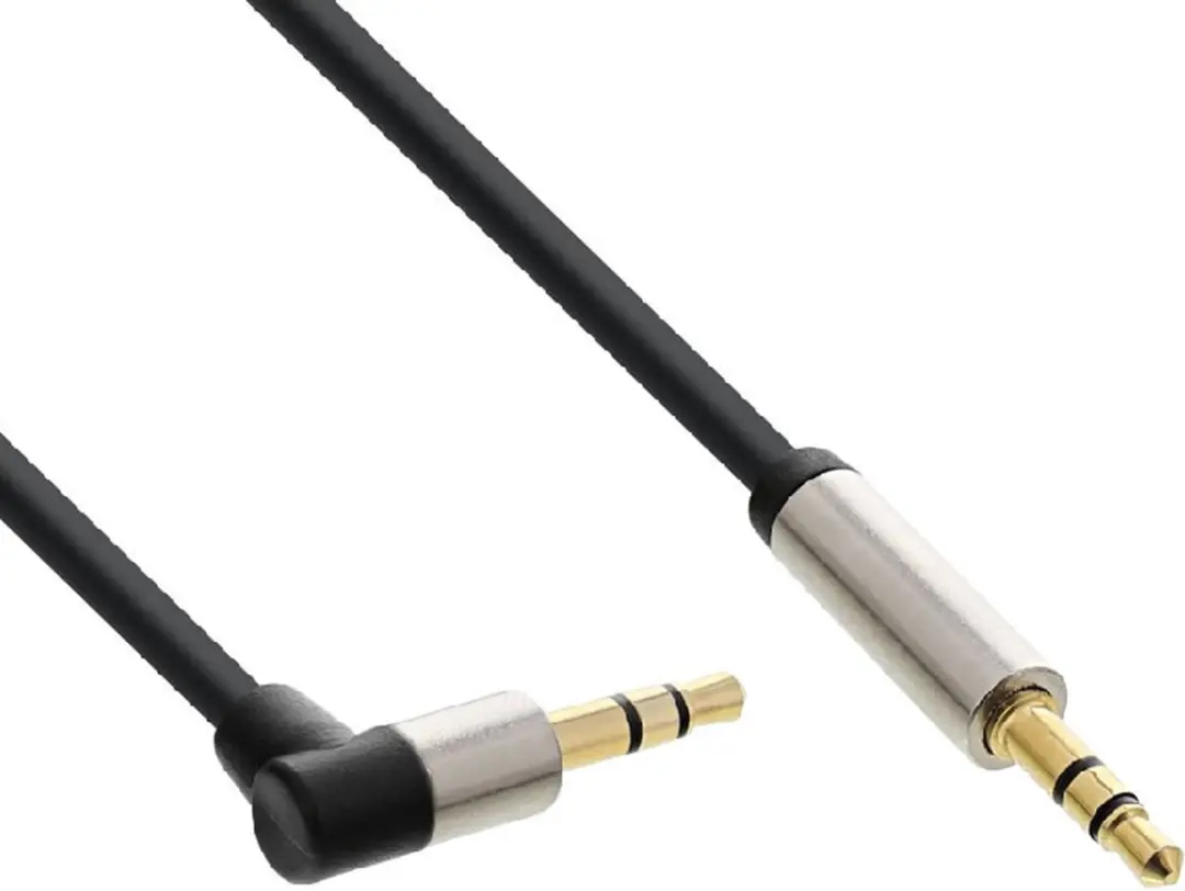 InLine 3,5mm Jack Audiokabel Haaks - 2m - Zwart - afbeelding 6 van 6