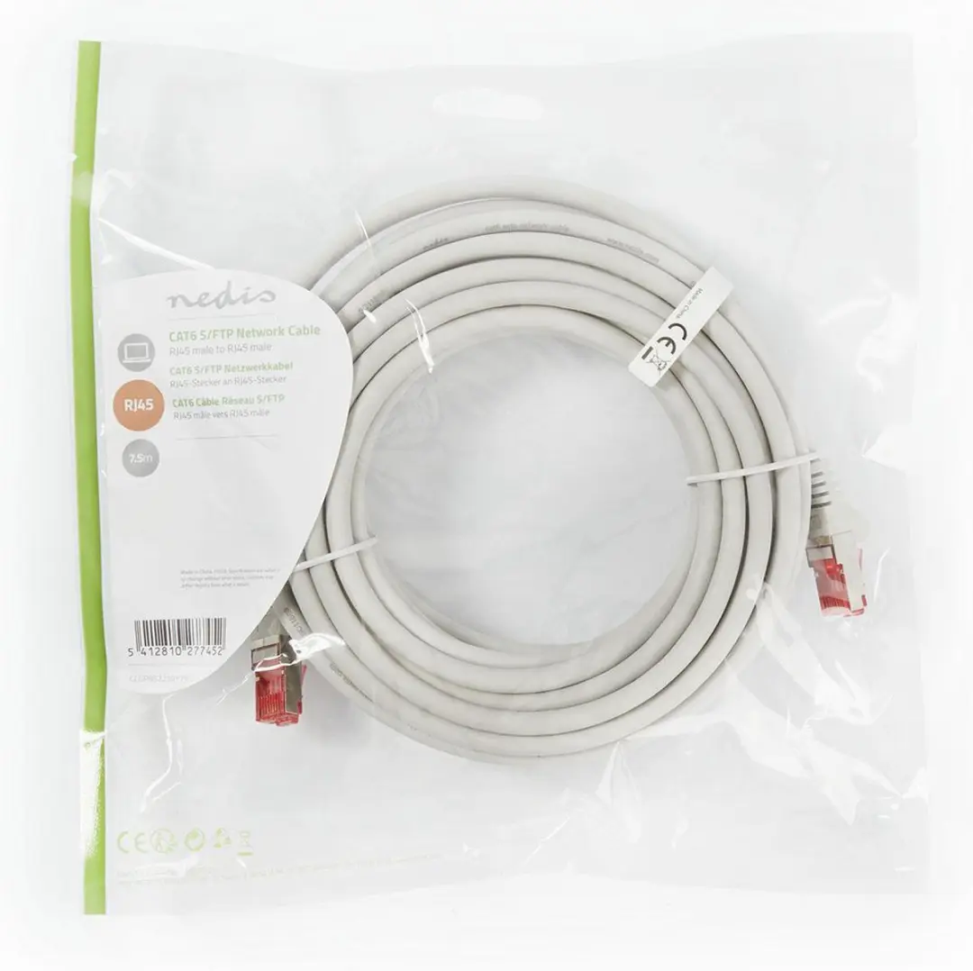 Nedis CAT6 Netwerkkabel CCGL85221GY75 - 7.50m - Grijs
