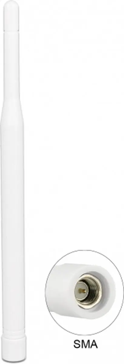 Delock LTE Antenne Omnidirectioneel SMA - 0,3-2,9 dBi - Wit