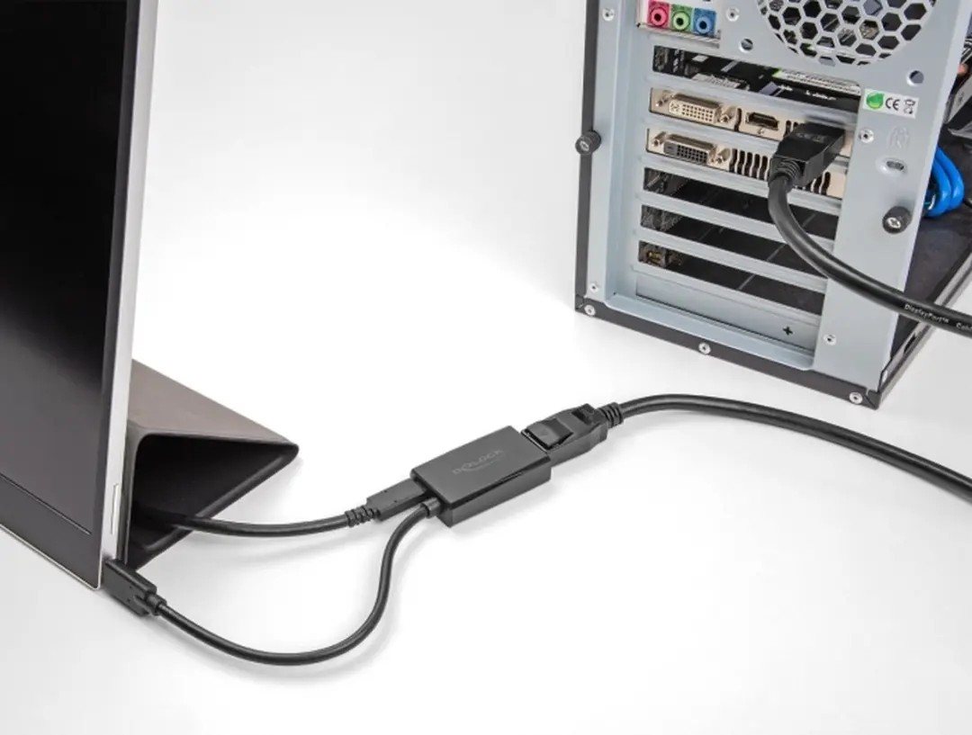 Delock DisplayPort naar USB-C Adapter 4K - 85W PD - Zwart