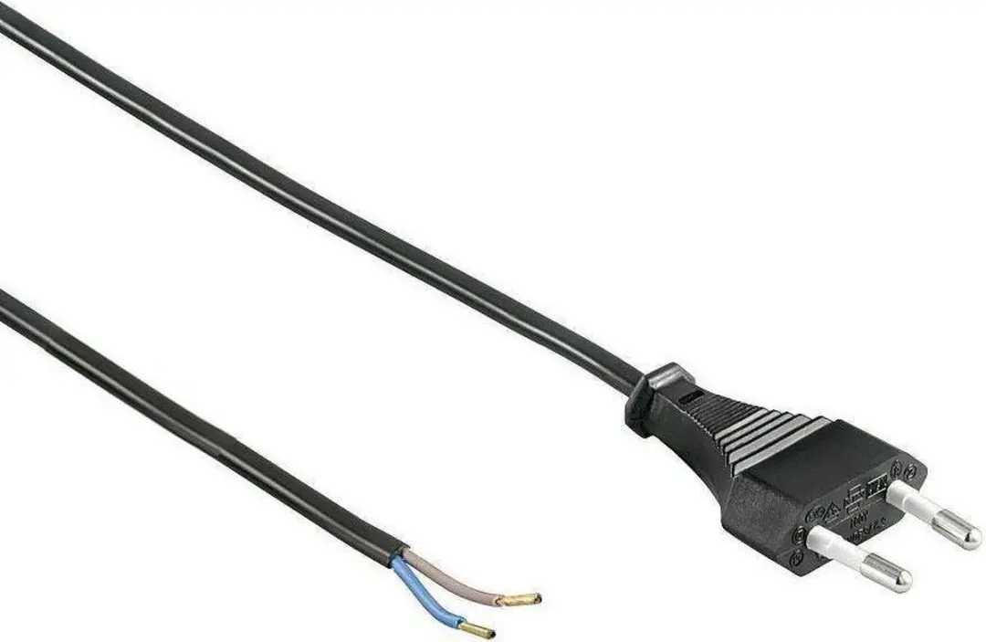 Goobay CEE 7/16 Stroomkabel 2x0,75mm² - 1,5m - Zwart - afbeelding 6 van 6