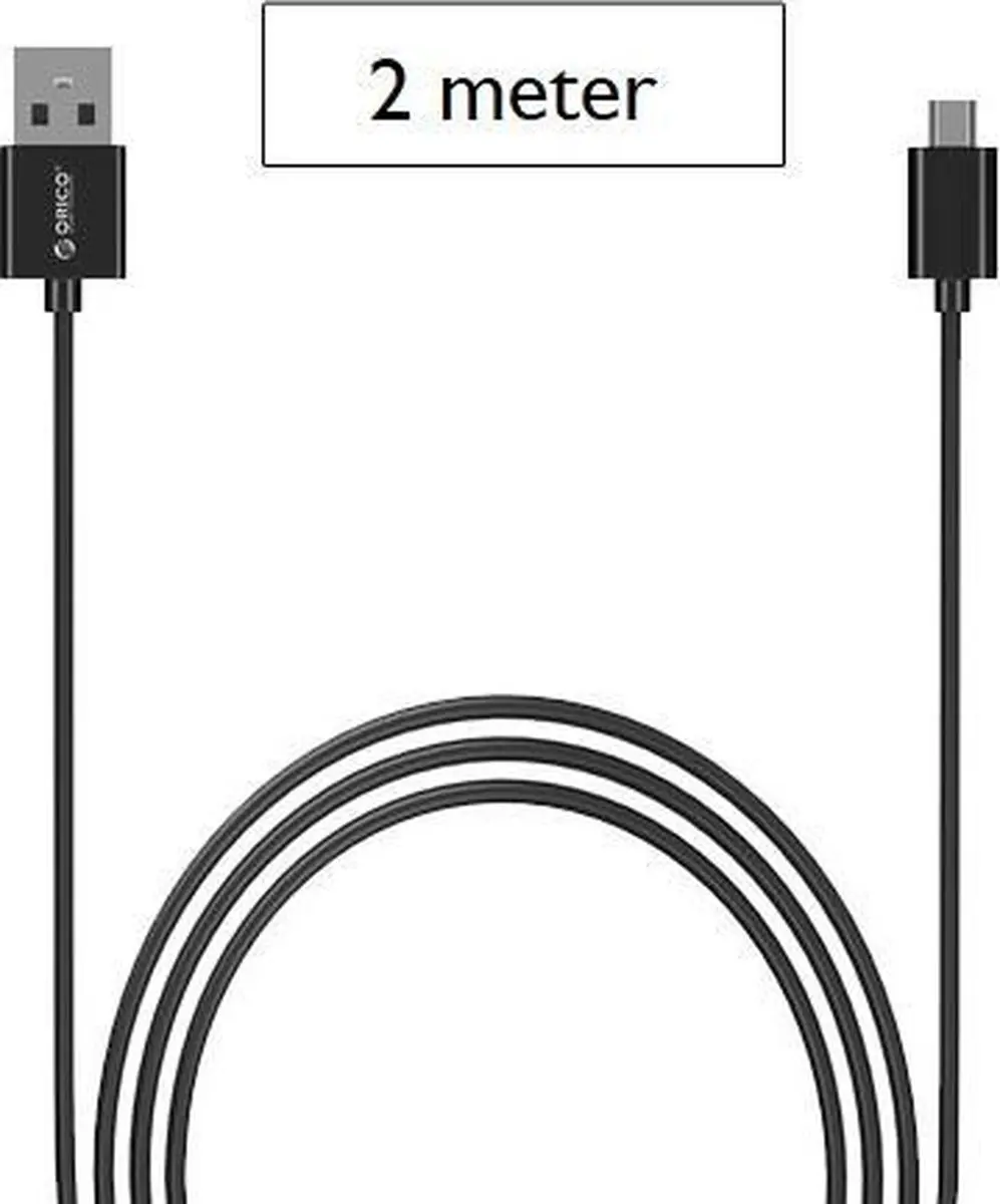 ORICO USB naar Micro-USB Kabel 3A 2M - Zwart
