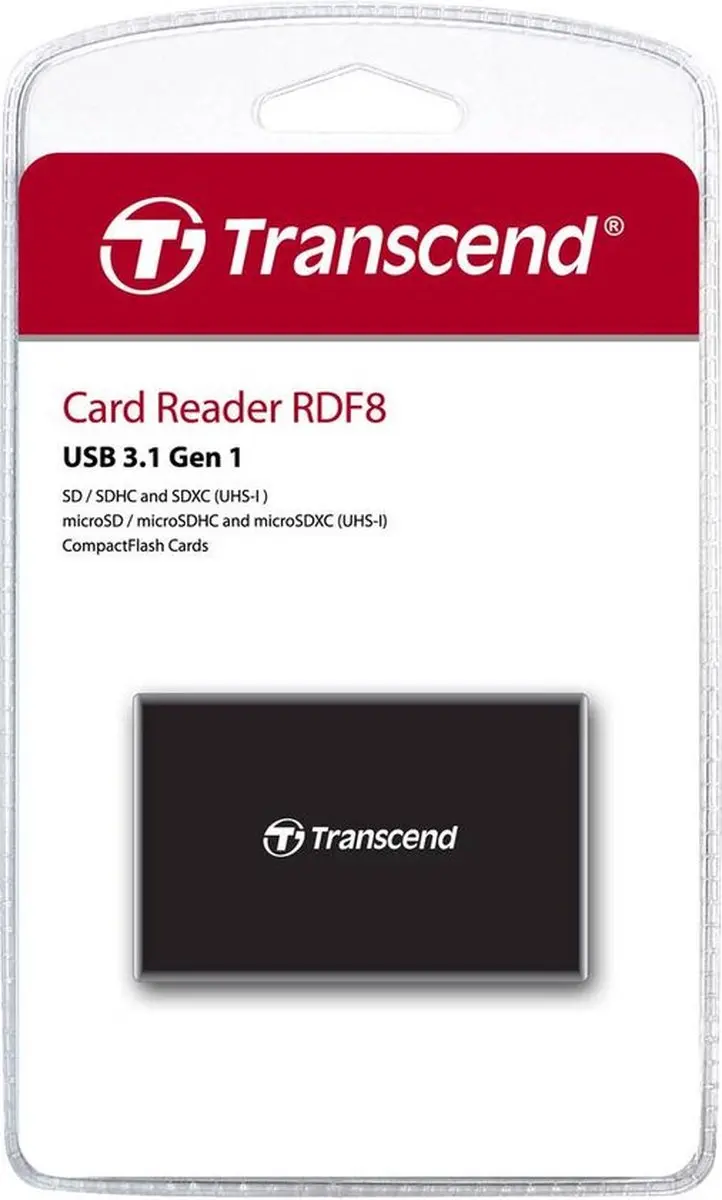 Transcend TS-RDF8K2 Cardreader USB 3.0 - Zwart