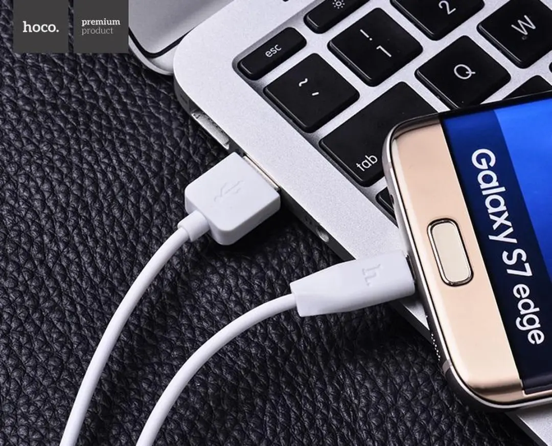 Hoco X1 Rapid USB naar Micro USB Kabel 1m - Wit