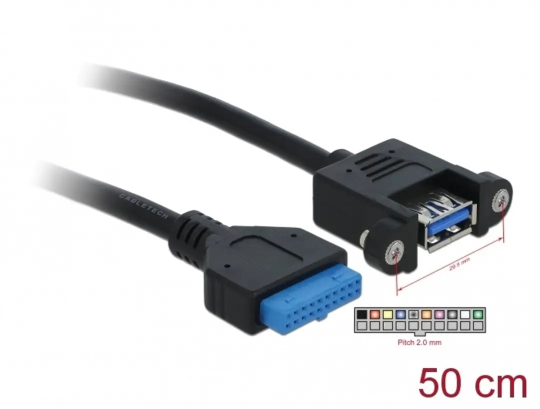 Delock USB 3.0 F/F Kabel 0.5m