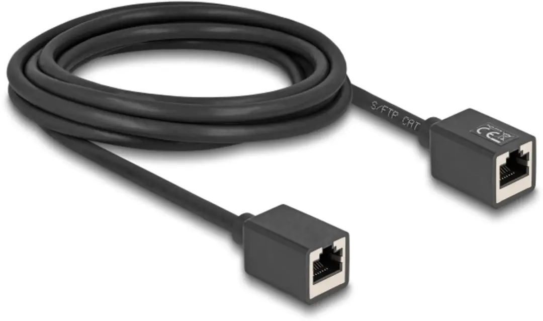 Delock RJ45 Coupler Cat.6A S/FTP 3m - Zwart