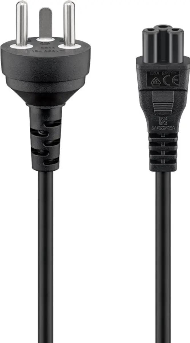 Goobay Denemarken Stroomkabel C5 - 2m - 10 Stuks - afbeelding 6 van 6